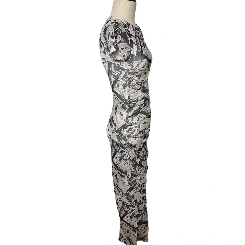 Princess Polly Read About It Ruched Bodycon Maxi Dress - Picture 3 of 10